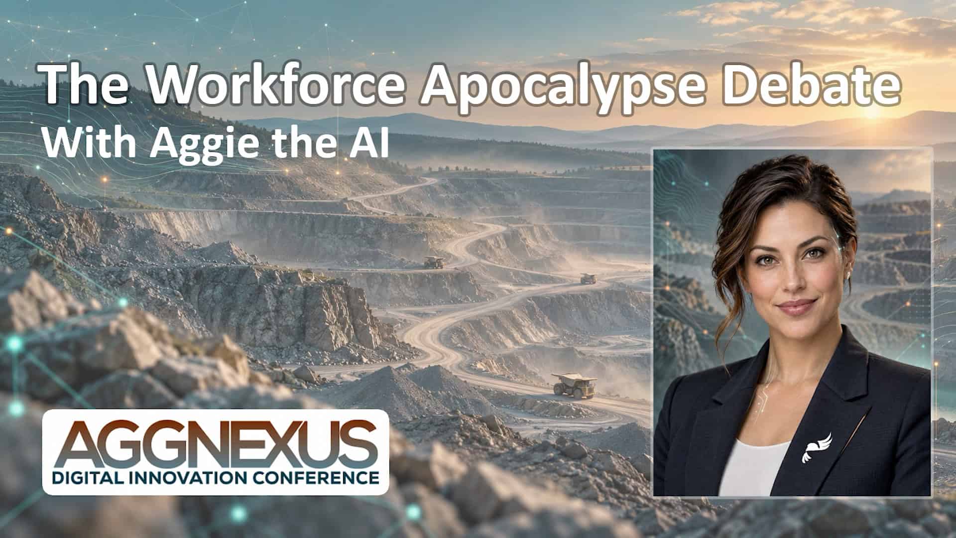 The Workforce Apocalypse Debate With Aggie the AI session title slide at the AggNexus 2026 Digital Innovation Conference